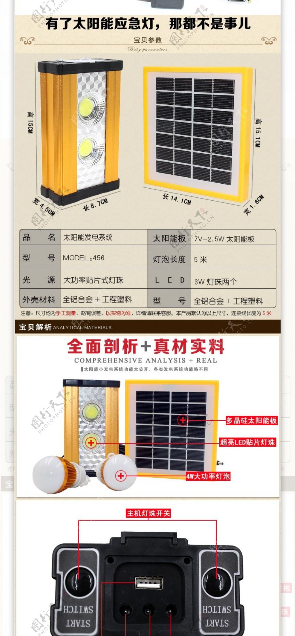 太阳能发电系统详情页