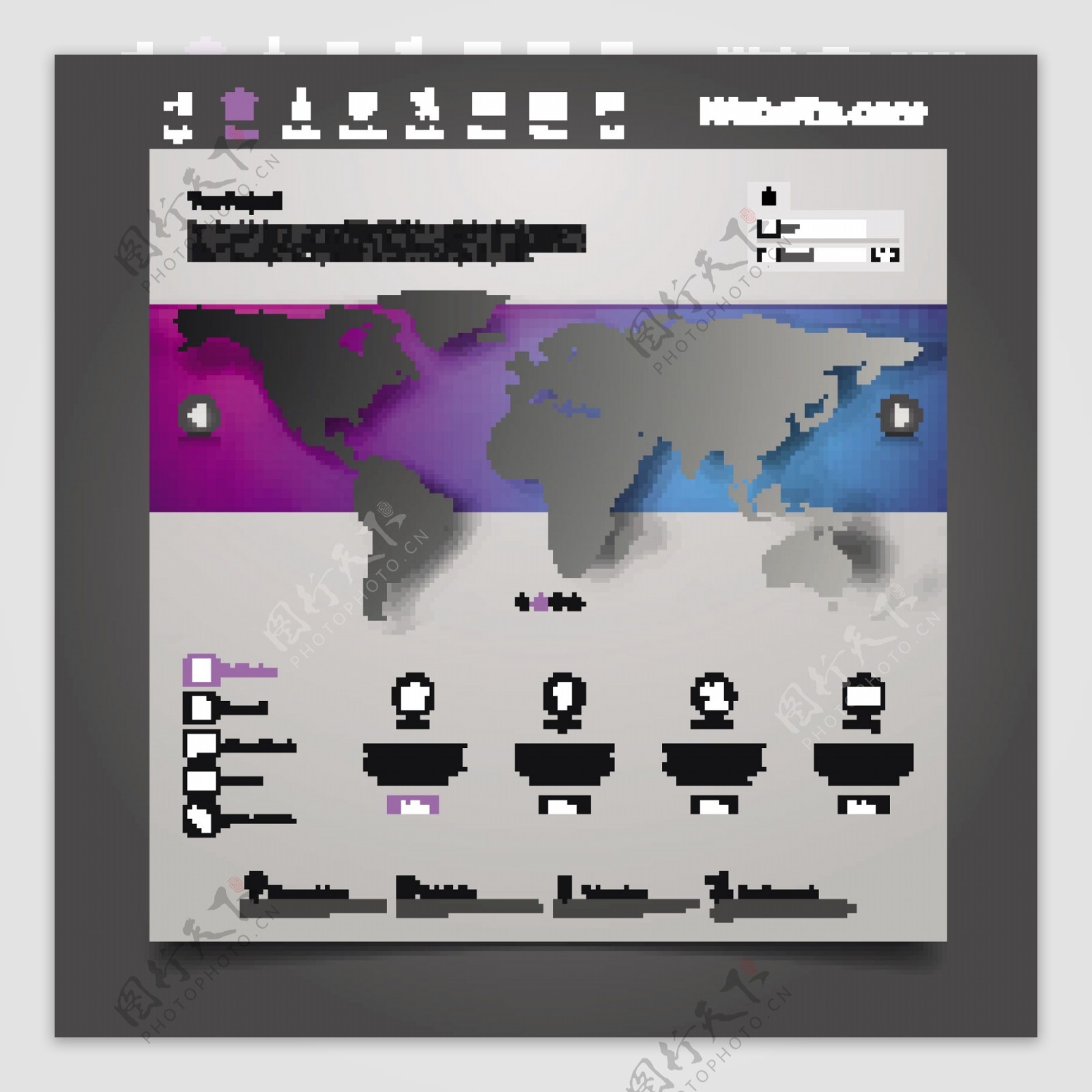 世界地图网页界面设计
