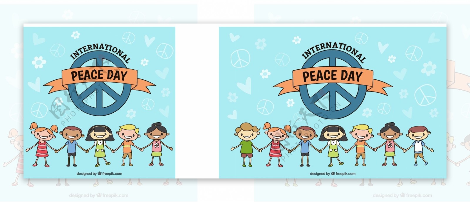 和平象征快乐的孩子们