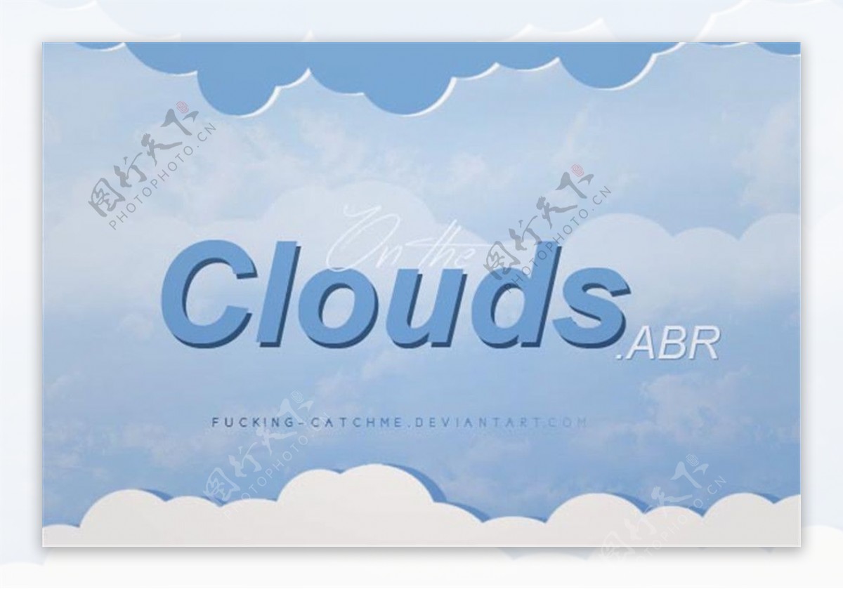 卡通风格的云朵云彩PS笔刷