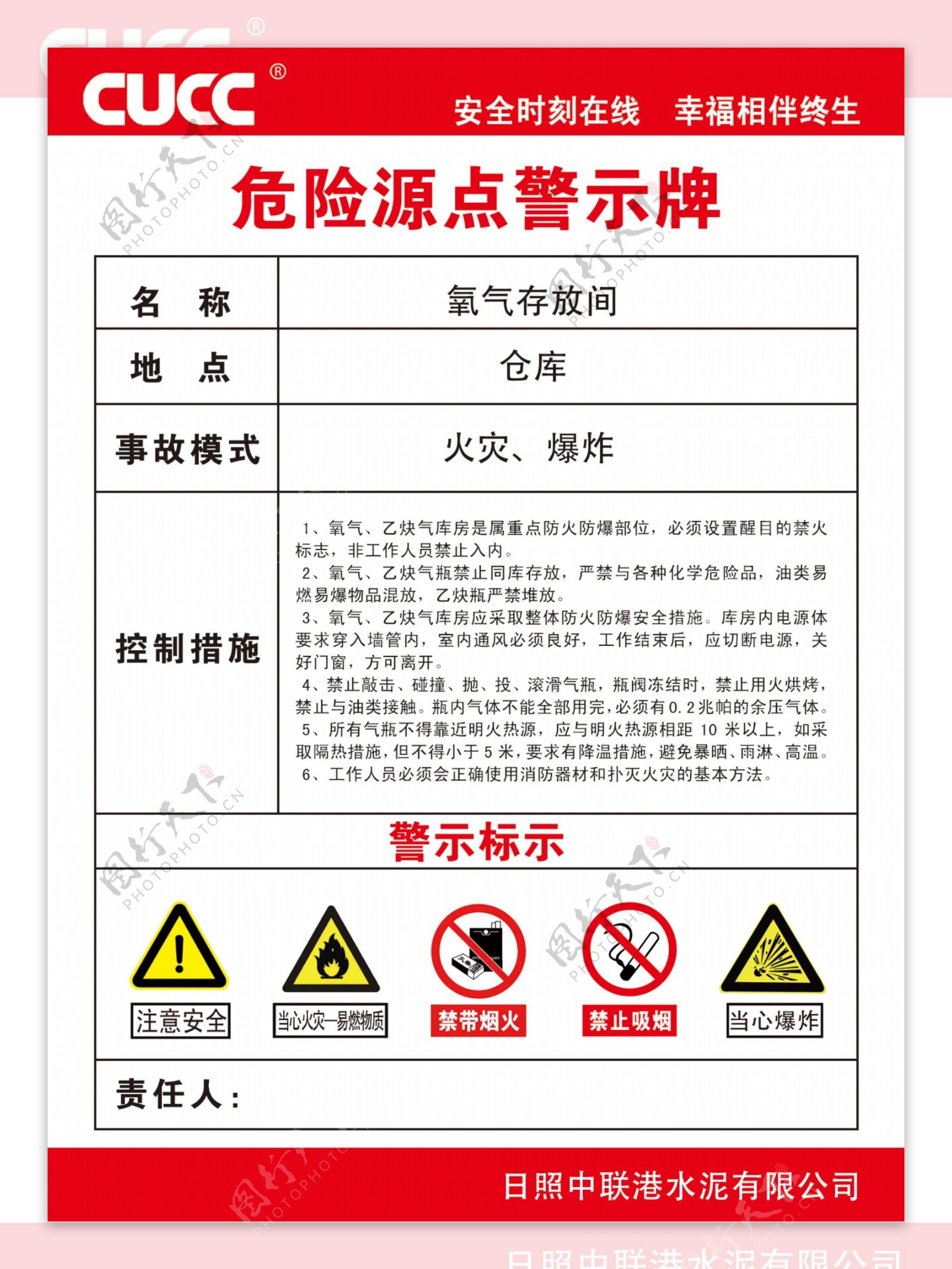 危险源点警示牌安全展板