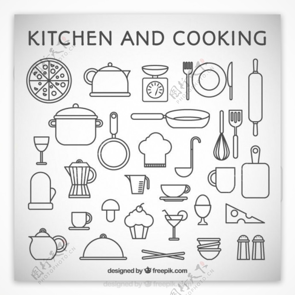 厨房和烹饪图标