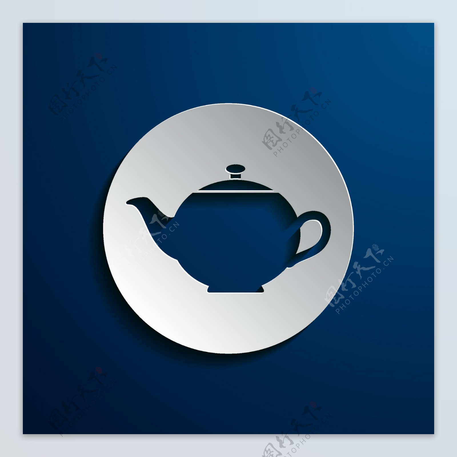 茶壶图标按钮