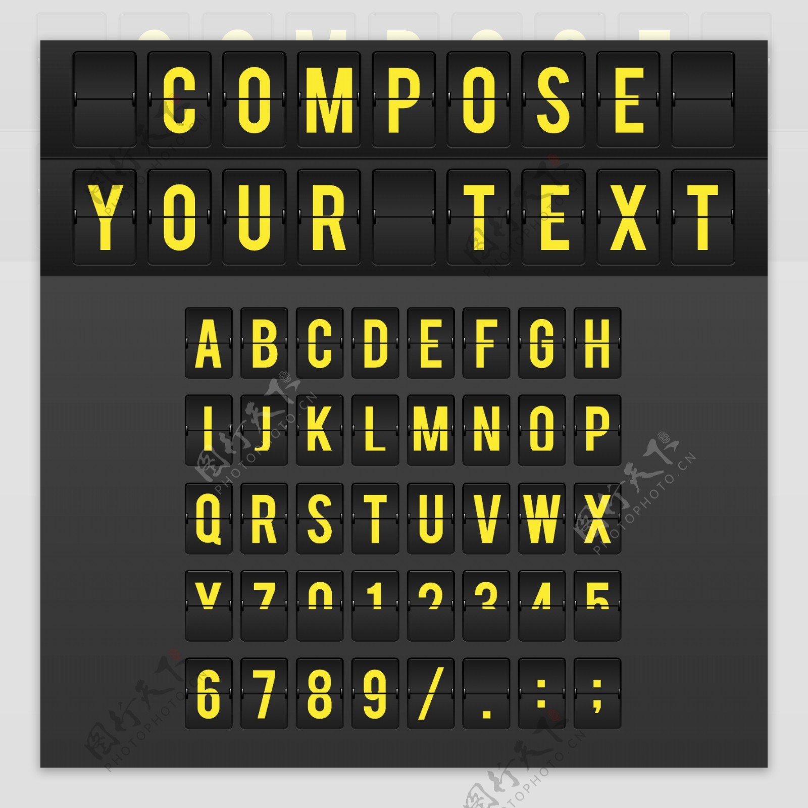 英文字母数字显示器图片