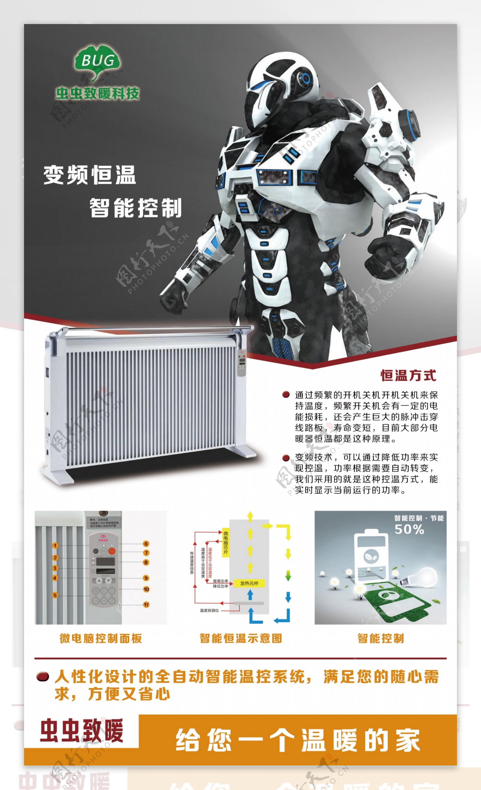 碳晶电暖器宣传海报