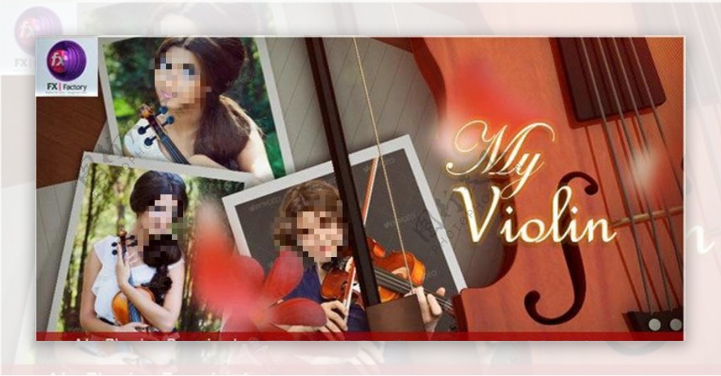 小提琴音乐生涯相册AE模板