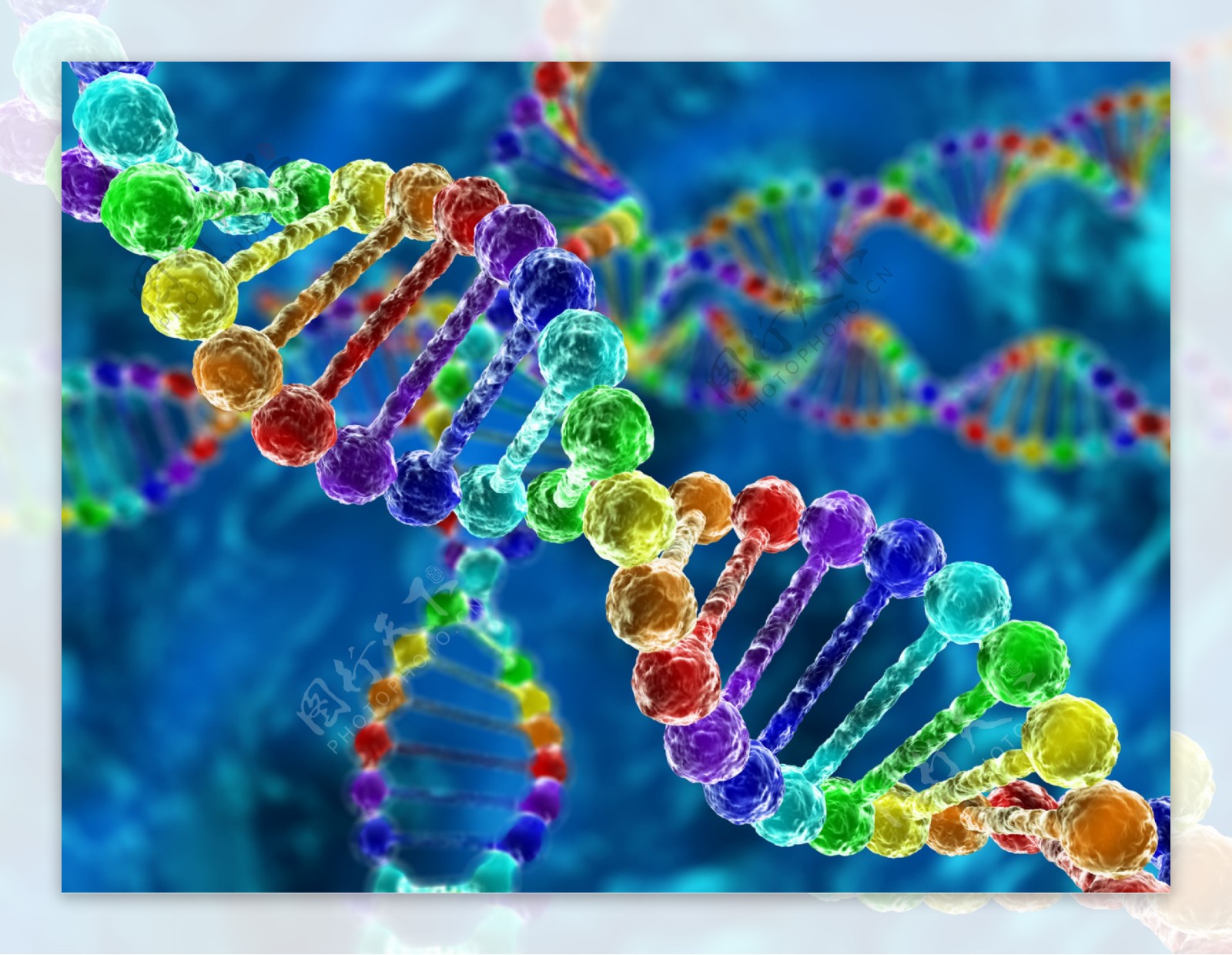 炫彩DNA结构图图片