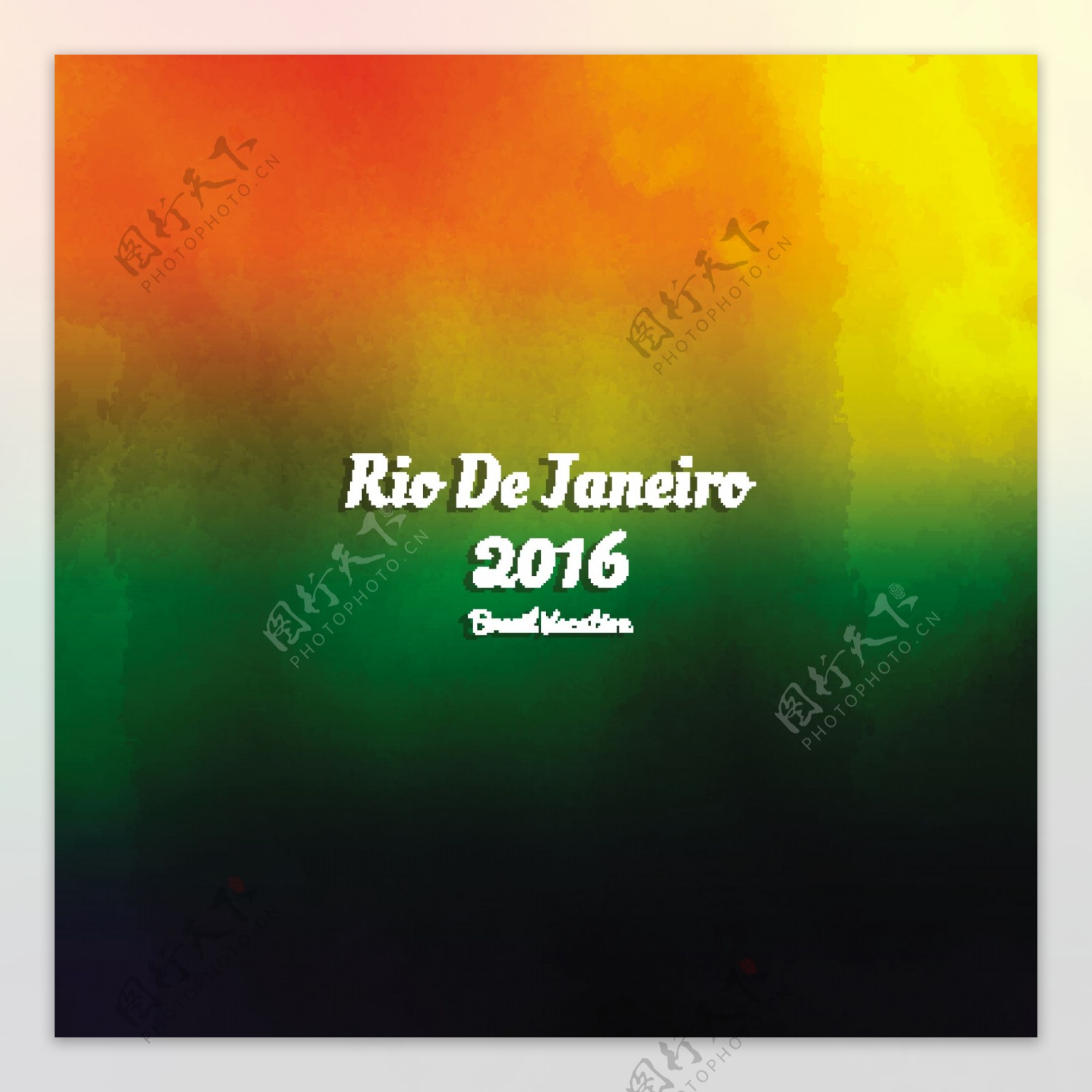 里约热内卢2016水彩背景