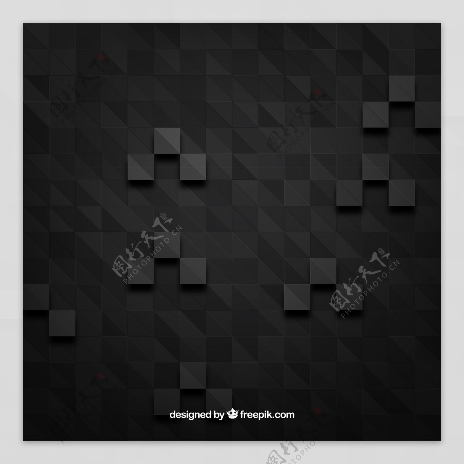 黑色方块矢量素材