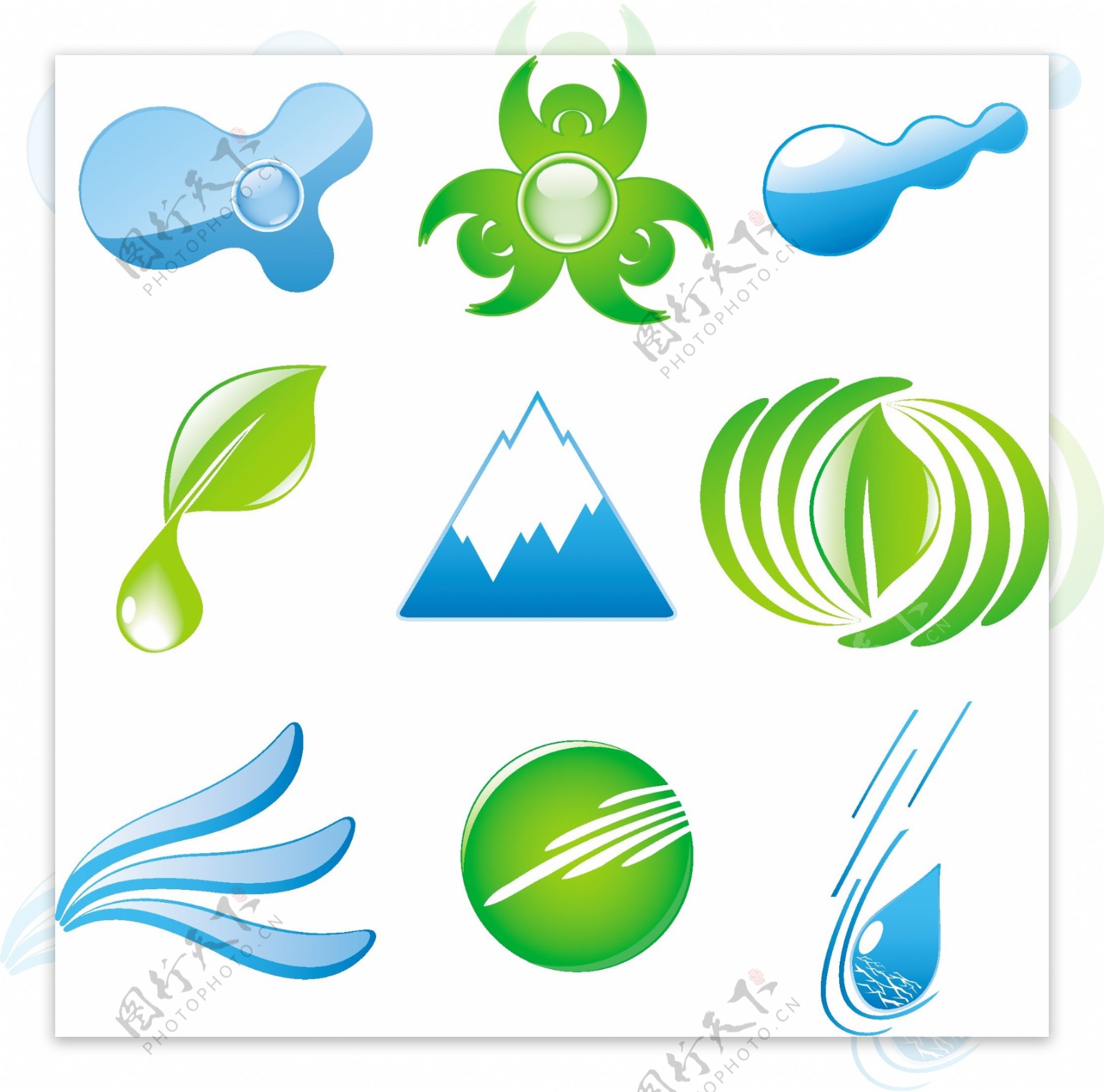 绿色环保标志设计图