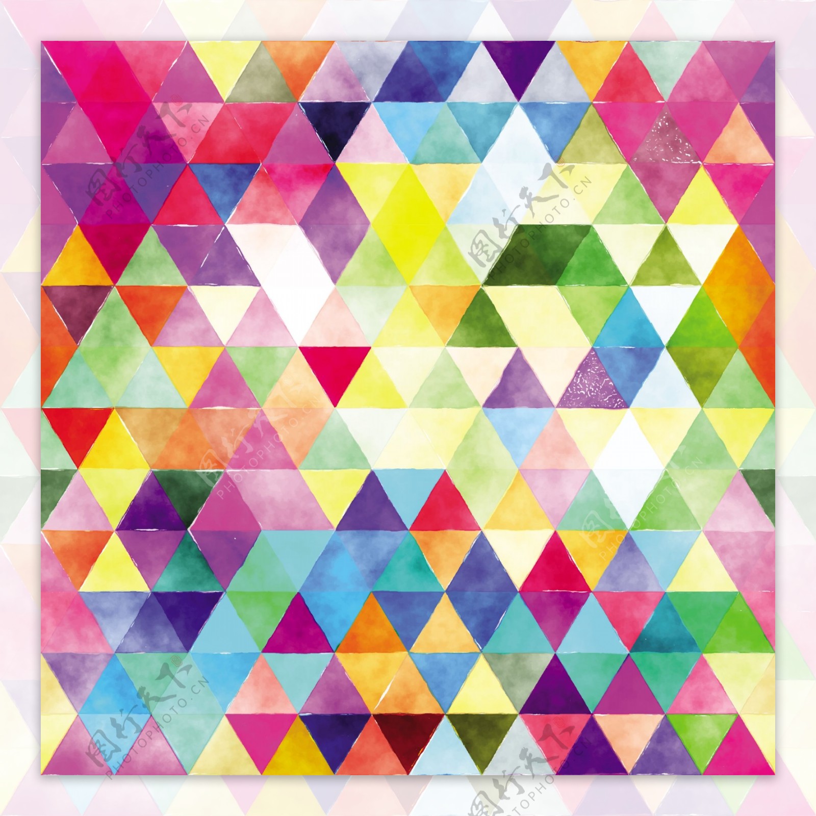 各种颜色三角形素材下载EPS
