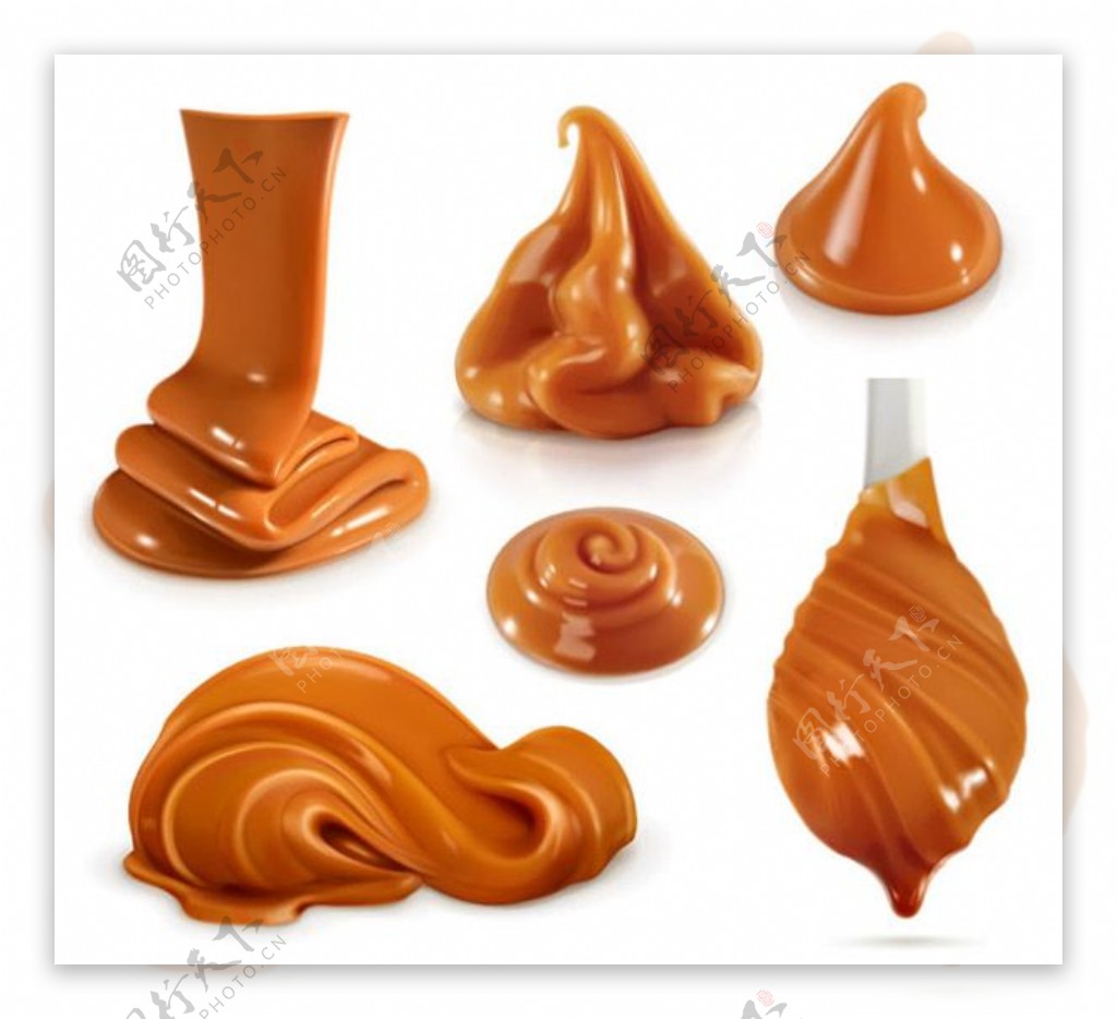 美味巧克力焦糖设计矢量素材下载