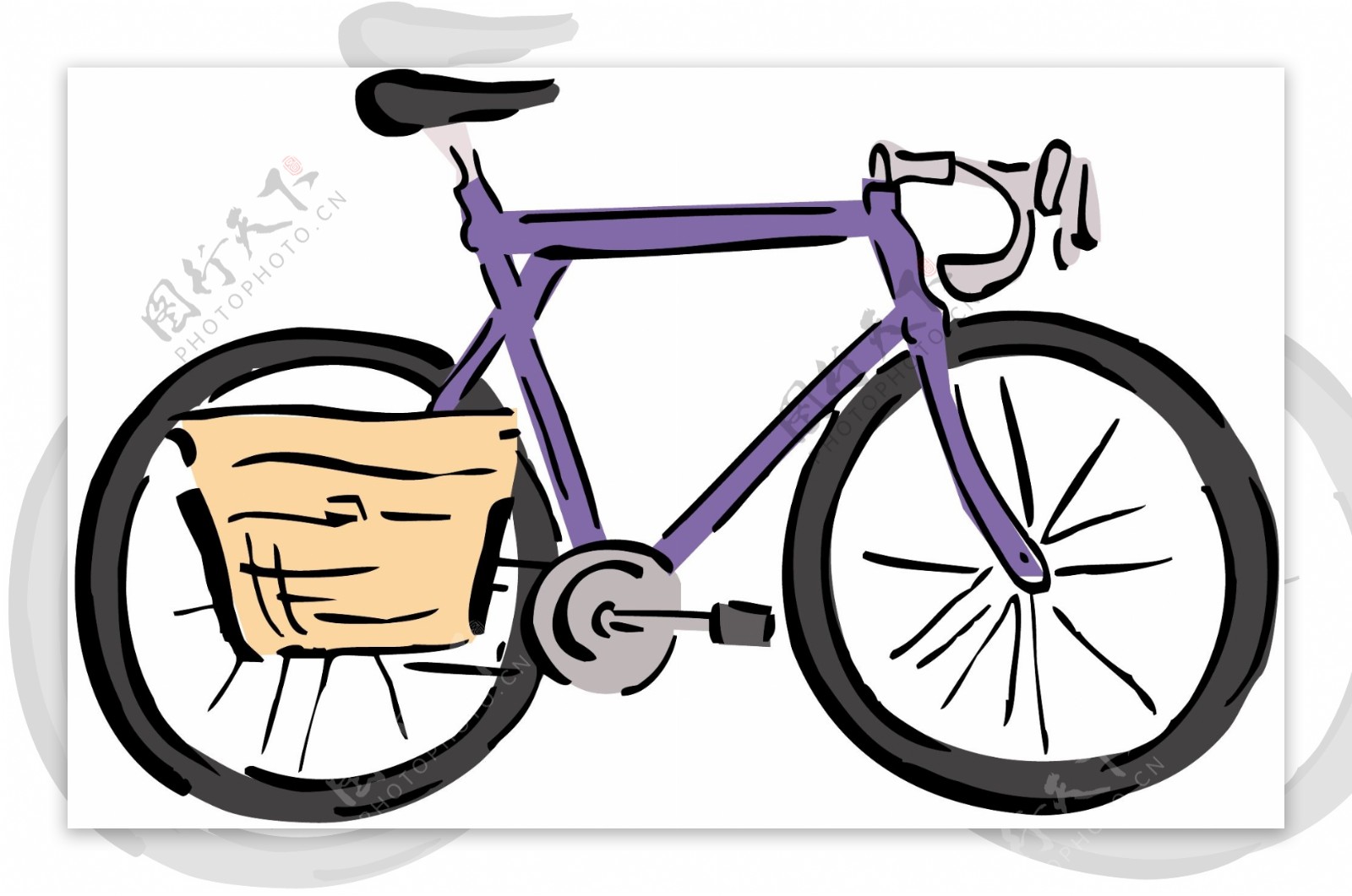 自行车交通工具矢量素材EPS格式0061