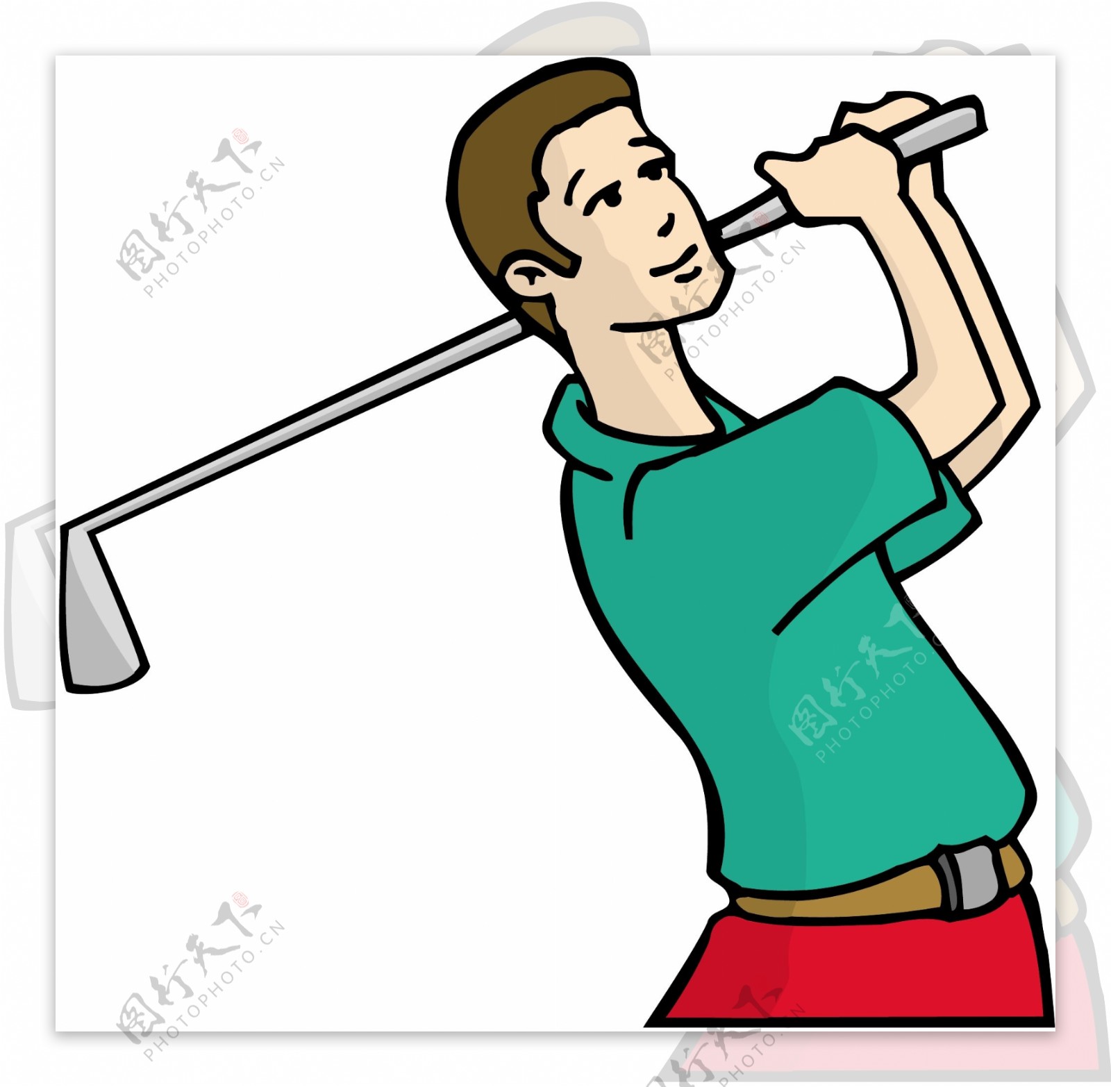 高尔夫球运动体育休闲矢量素材EPS格式0096