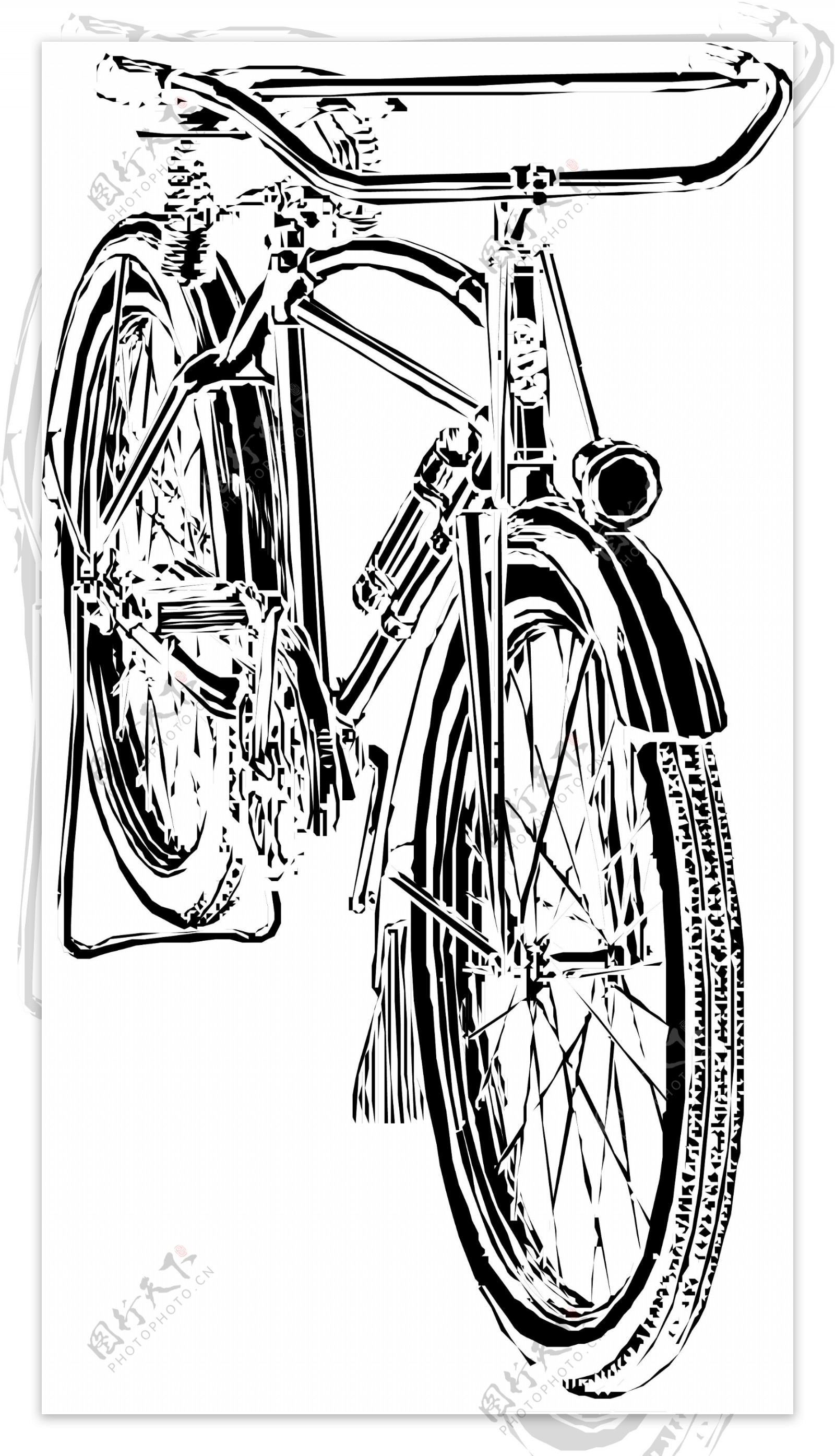 自行车矢量素材EPS格式0045