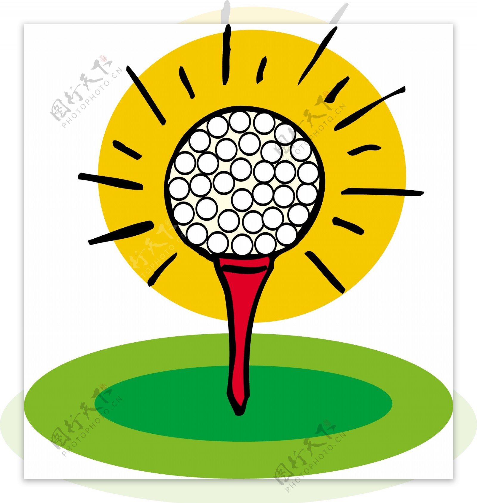 高尔夫球矢量素材EPS格式0055