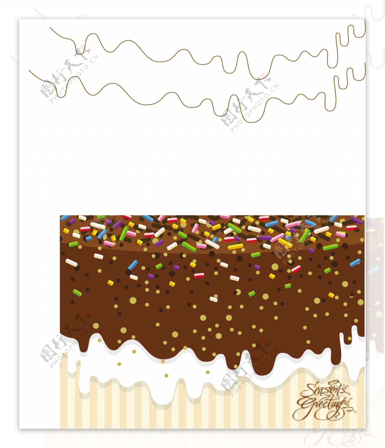 矢量蛋糕一流的插图