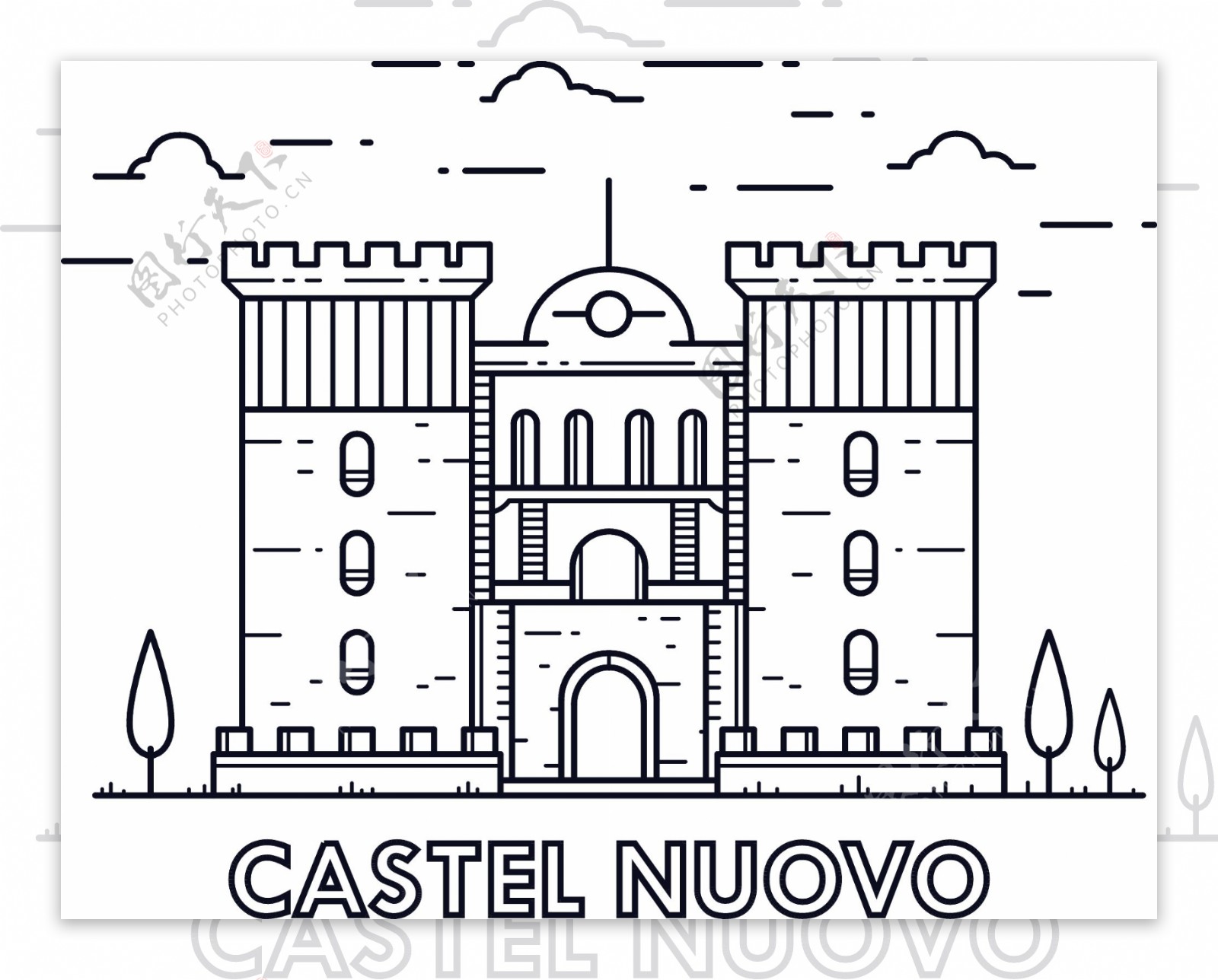 那不勒斯手绘城堡