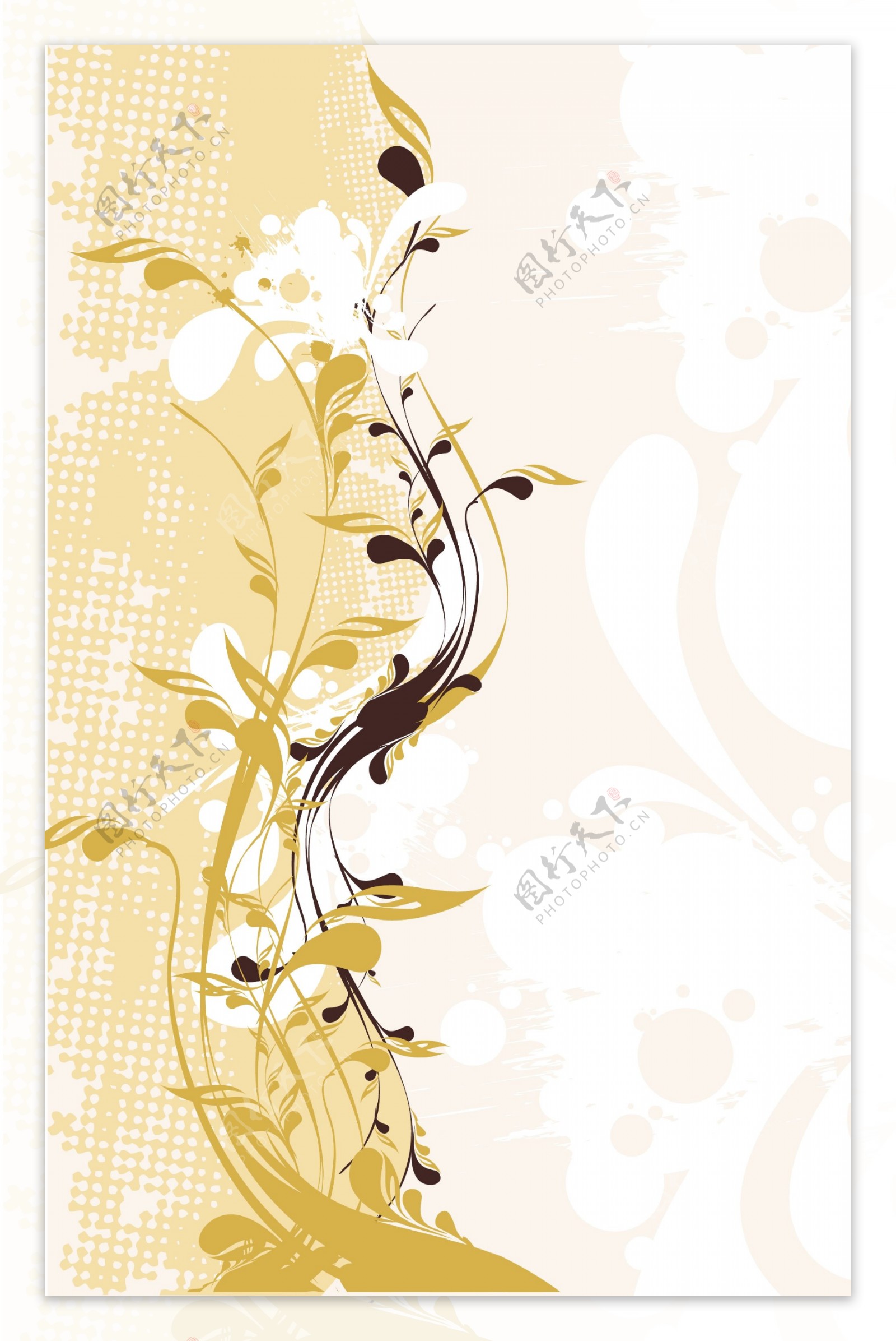 树叶花纹素材背景设计