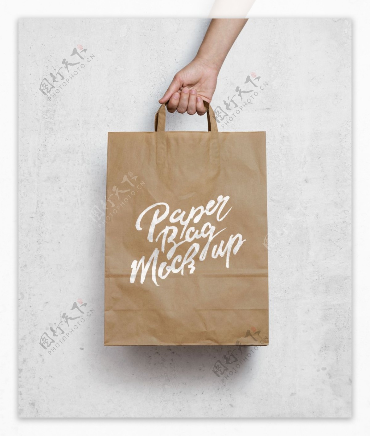 牛皮纸环保创意纸质购物袋样机图