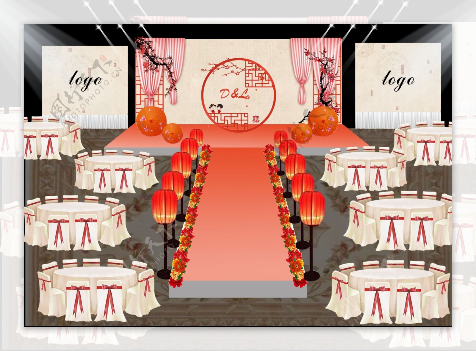 中式婚礼效果图设计