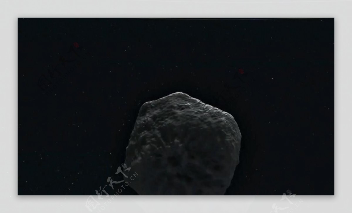 太空中石子掠过行星视频素材