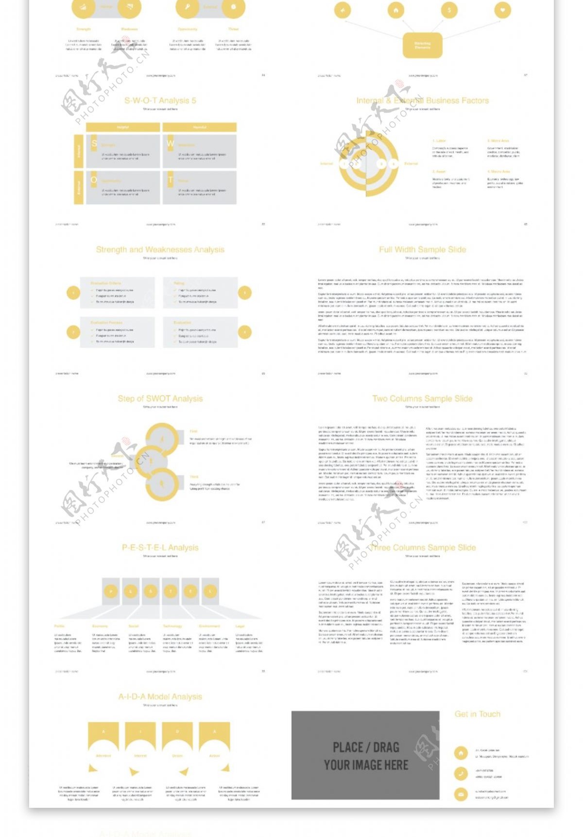 黄色简约企业咨询行业keynote模板