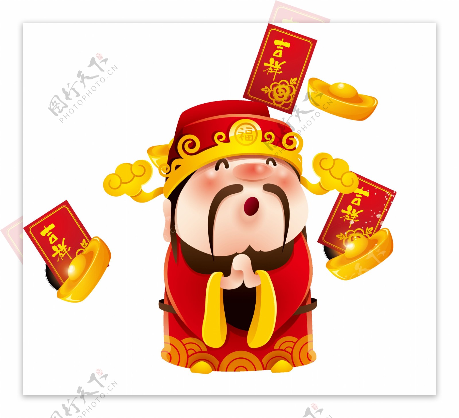 喜庆财神爷图案PNG