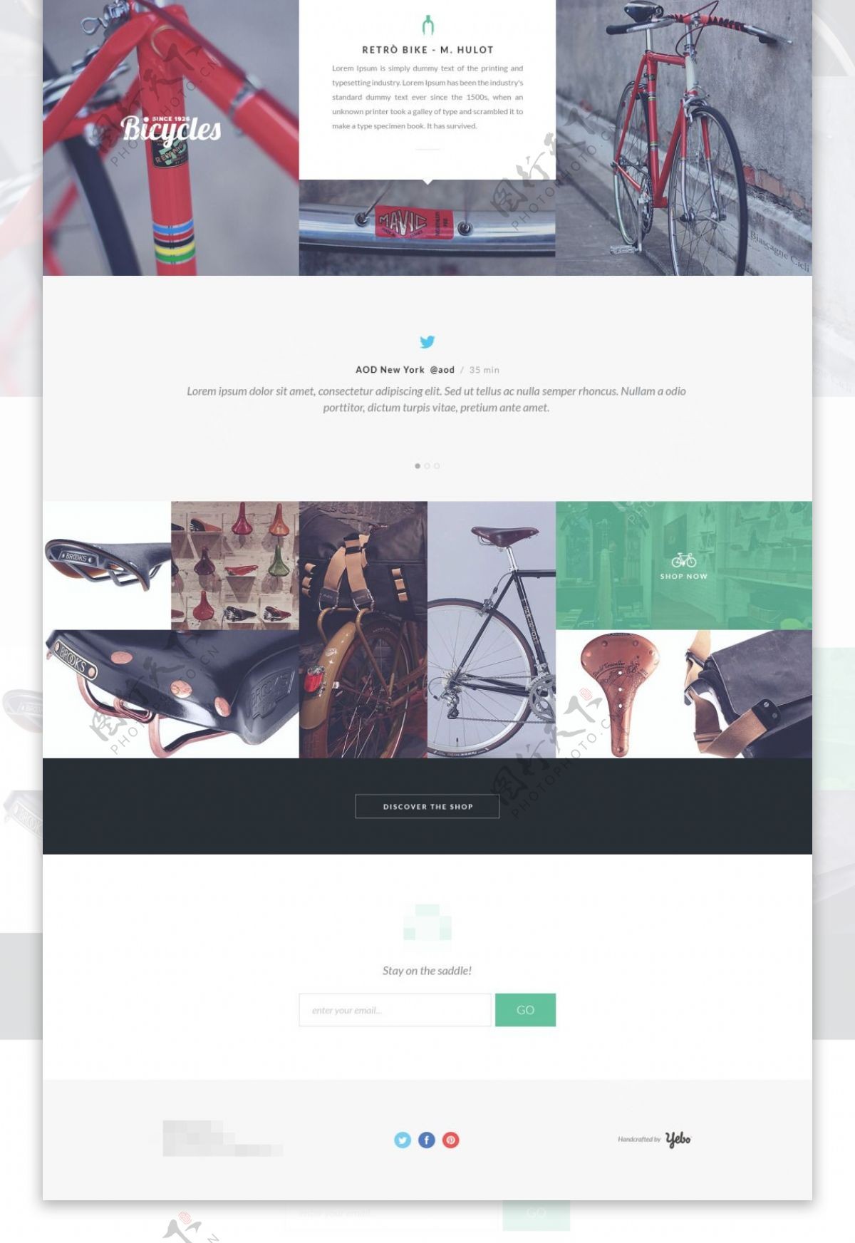 企业自行车网站界面设计