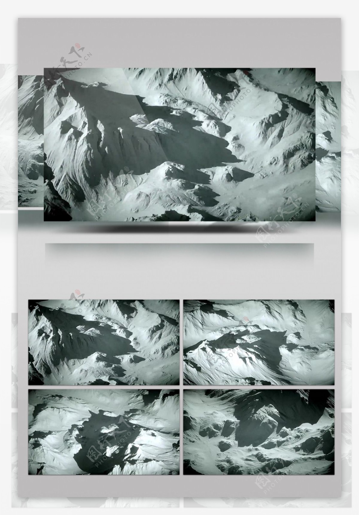 白色雪山动态视频素材