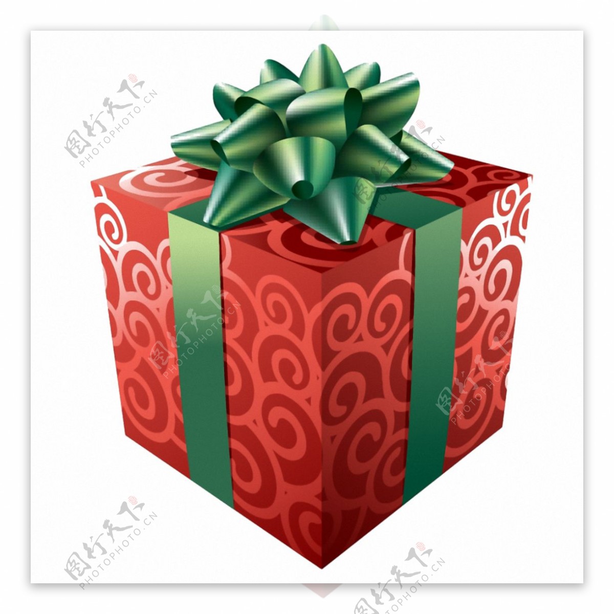 红色圣诞礼品盒免抠png透明素材