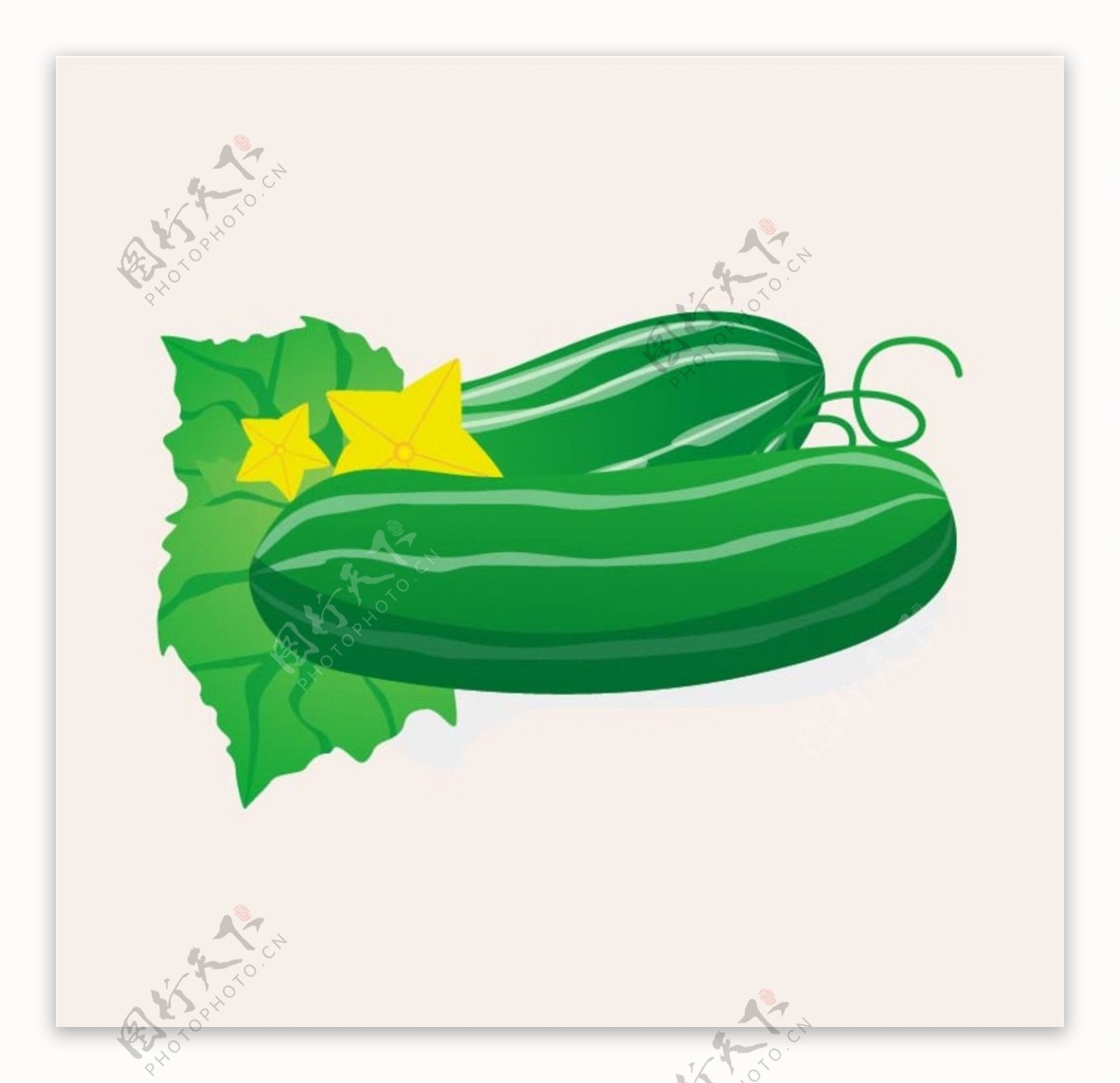 黄瓜图标成熟的绿色蔬菜卡通画插画图片素材_ID:422044704-Veer图库
