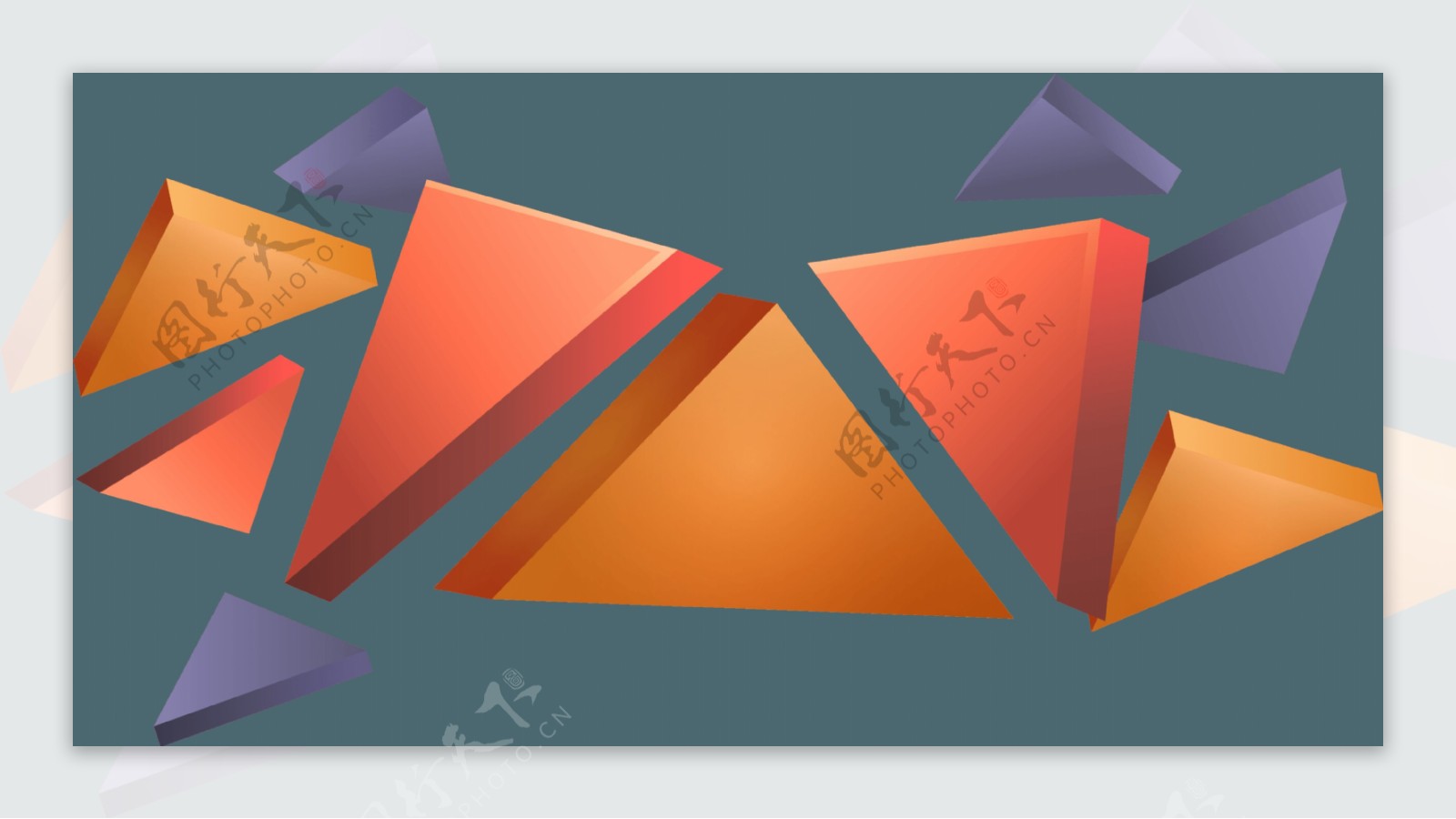 手绘几何三角元素