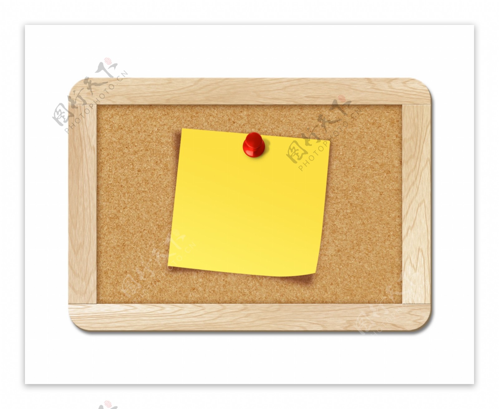 空白票据钉在软木板icon图标