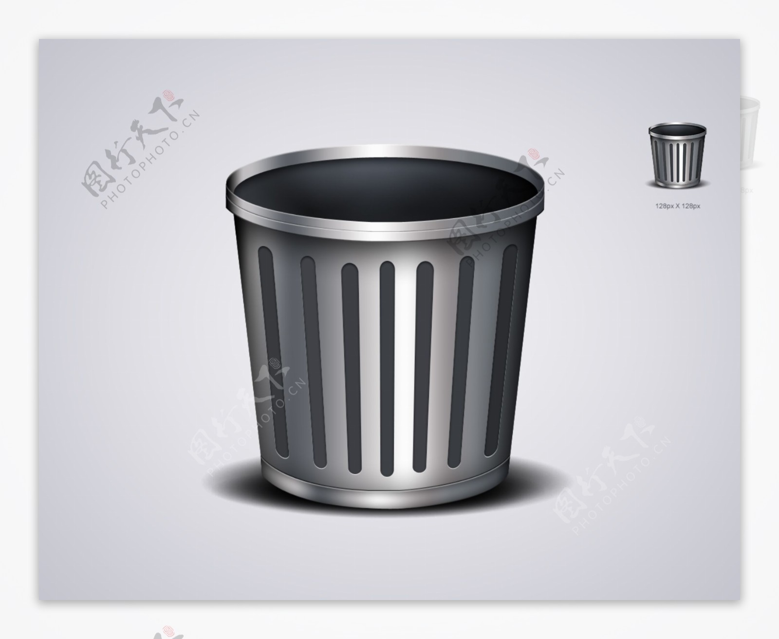 垃圾桶图标icon设计