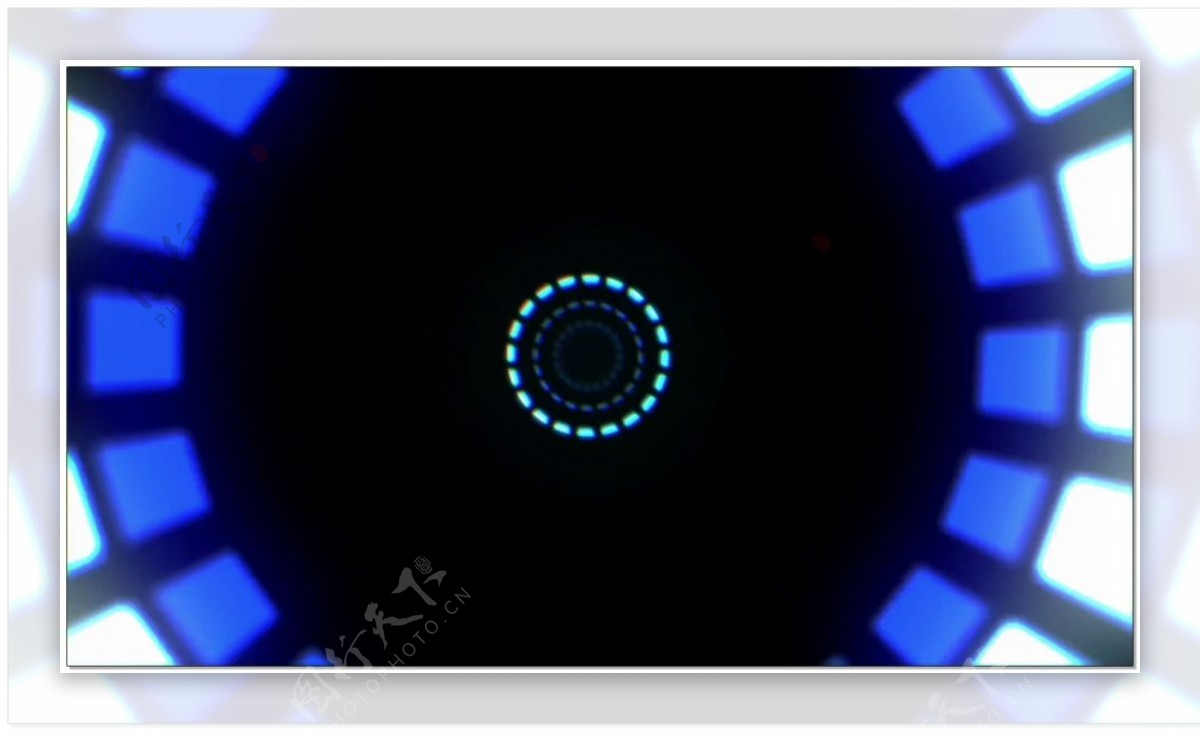 蓝色圆环动态视频素材