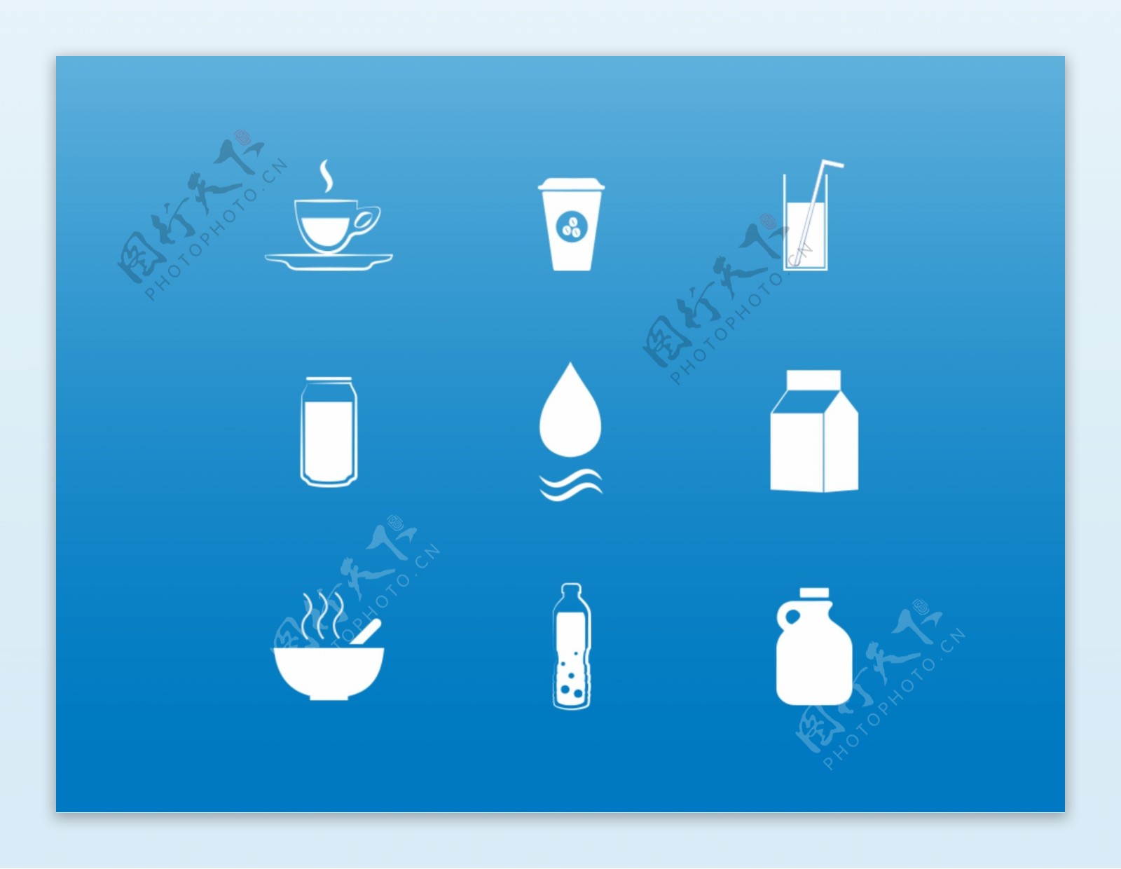 饮料icon图标设计