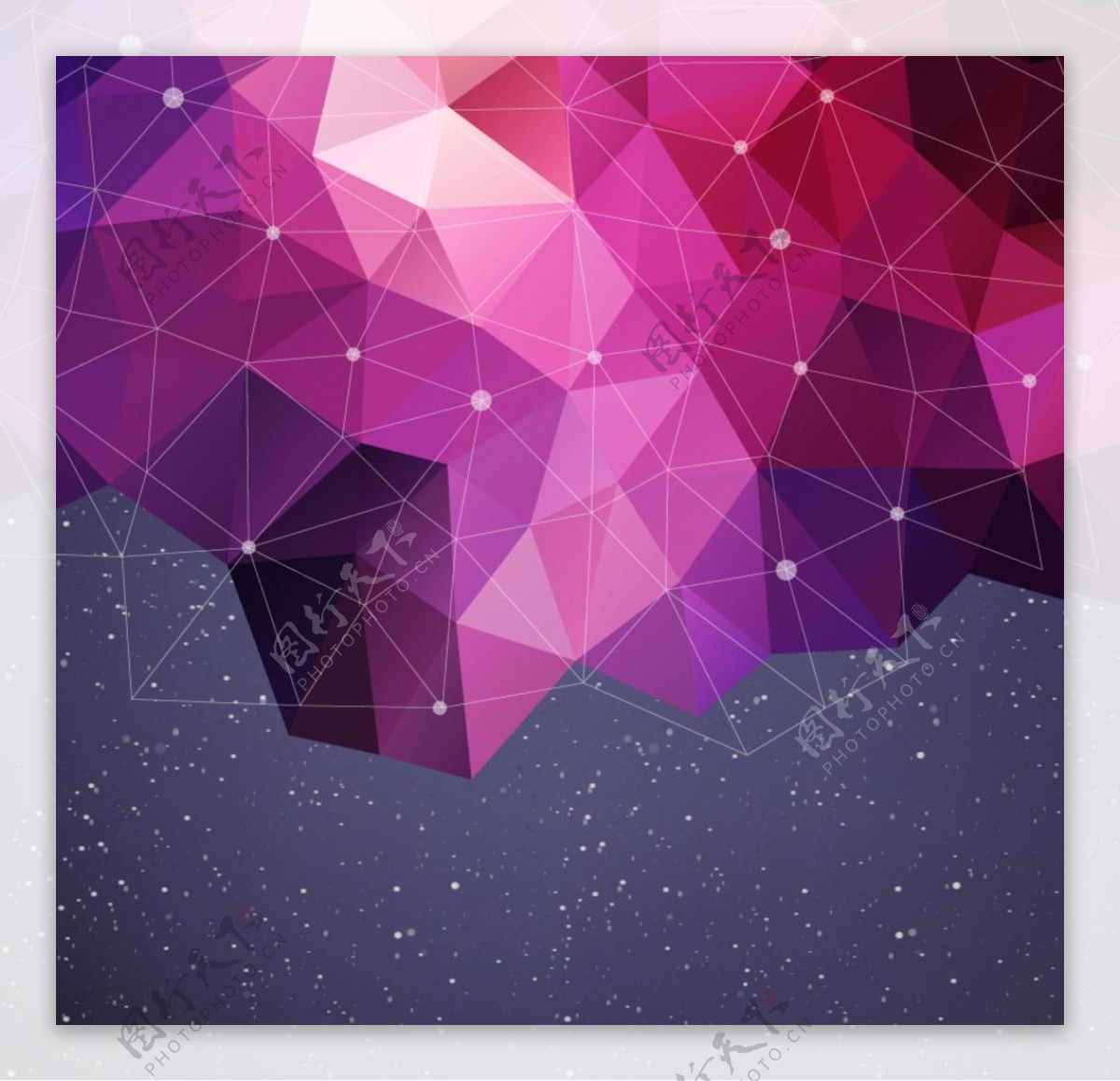 紫色几何形体渐变炫彩科技背景