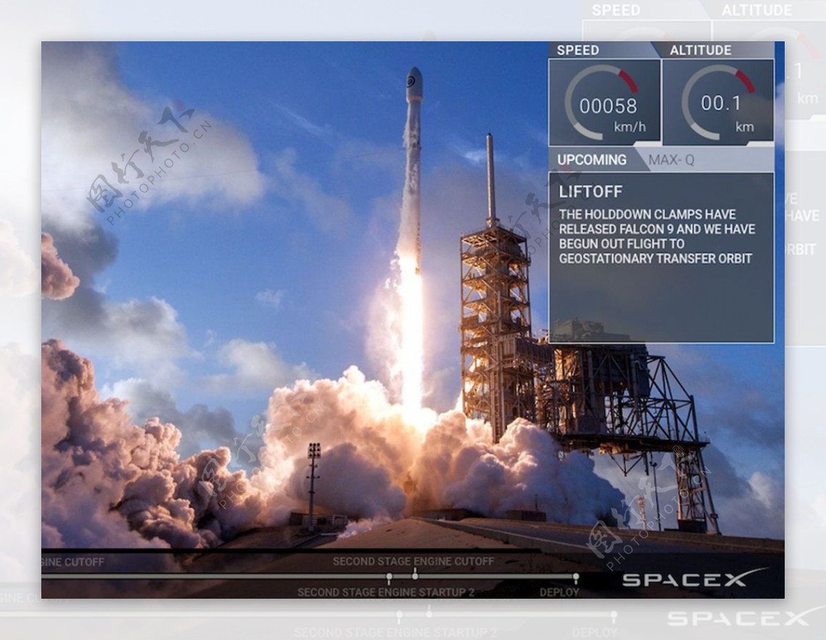 SpaceX美国太空直播Sketch素材