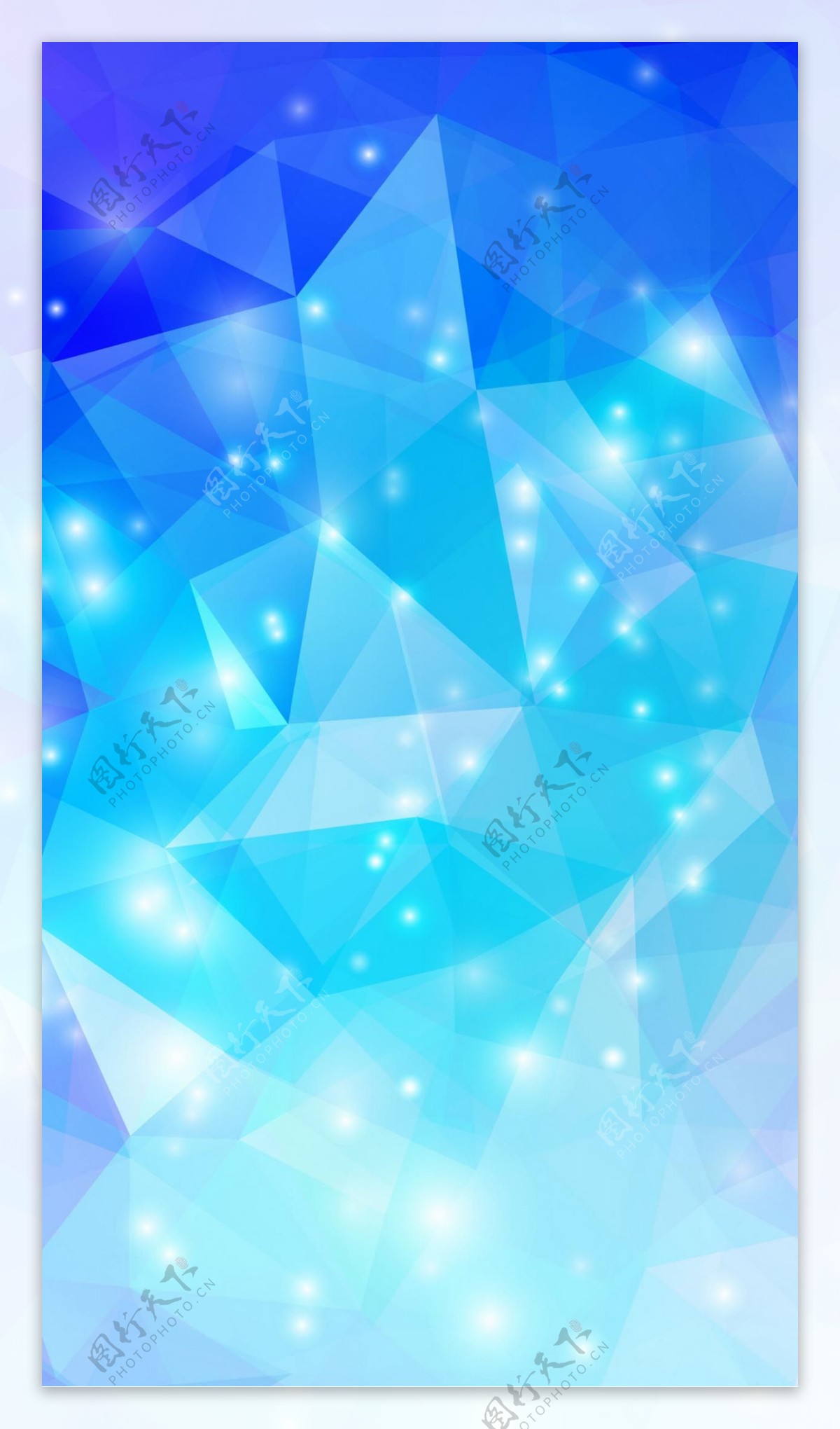 简约蓝色几何三角H5背景素材