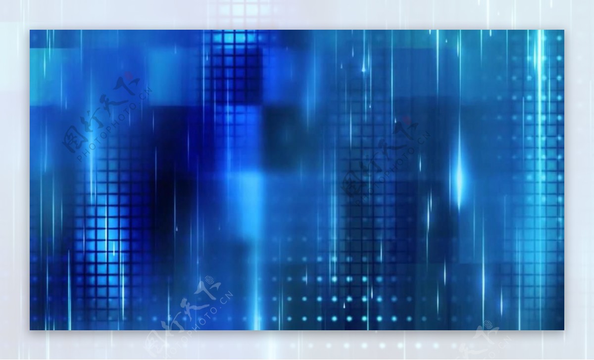 蓝色科技光点线条背景视频素材