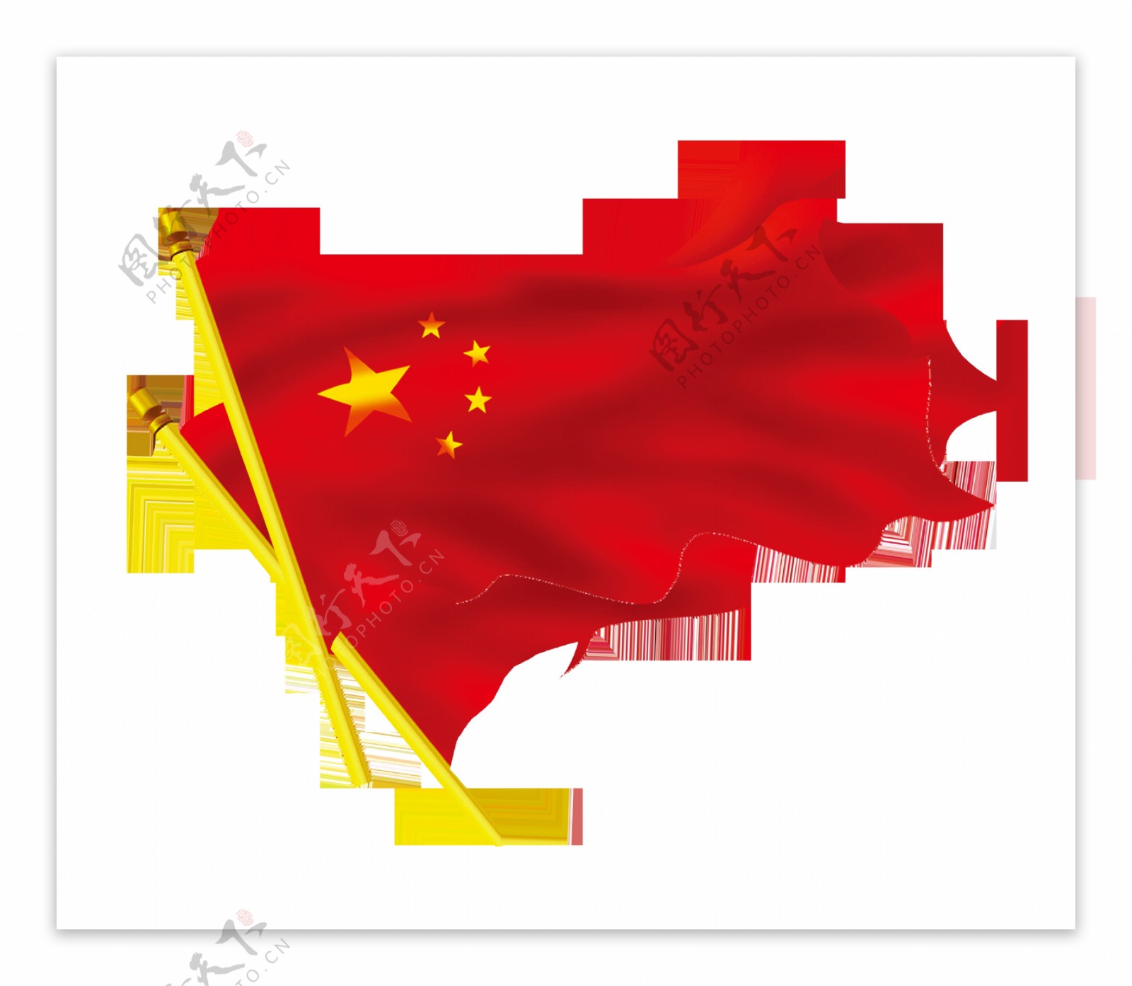 中国风国旗元素素材