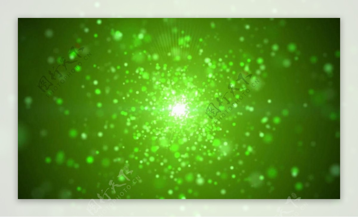 清新浪漫绿色闪光粒子素材