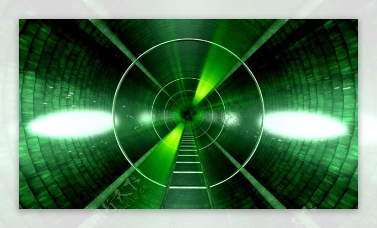 绿色螺旋光效舞台背景视频素材