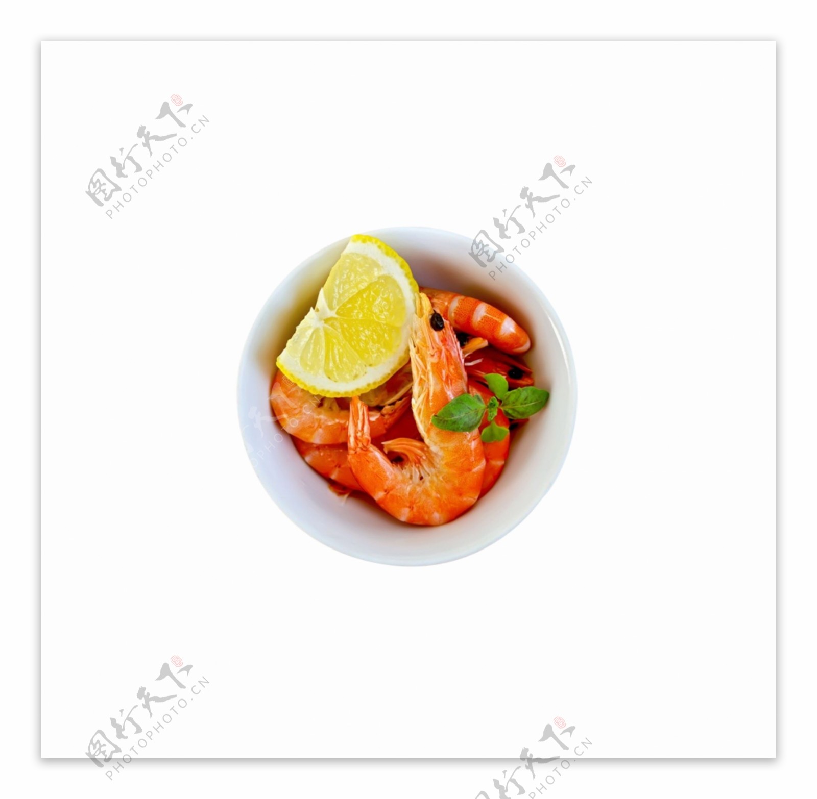 一碗龙虾水果食物柠檬素材美味