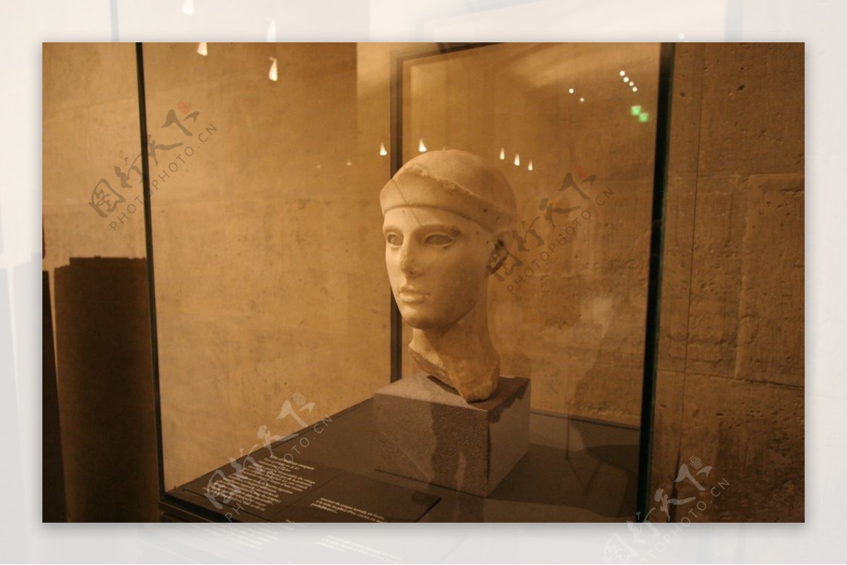 法国卢浮宫埃及古希腊雕塑人头像