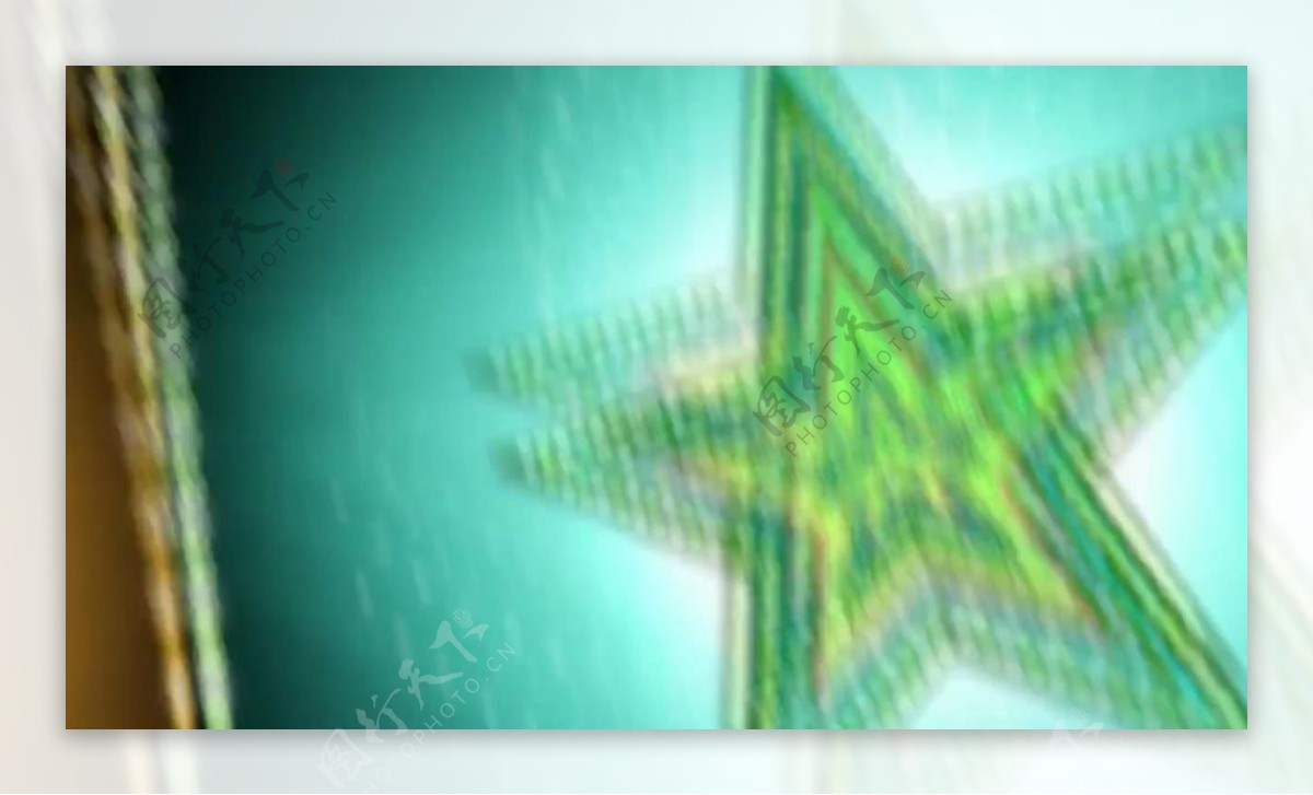 绿色动感闪亮五角星循环视频素材