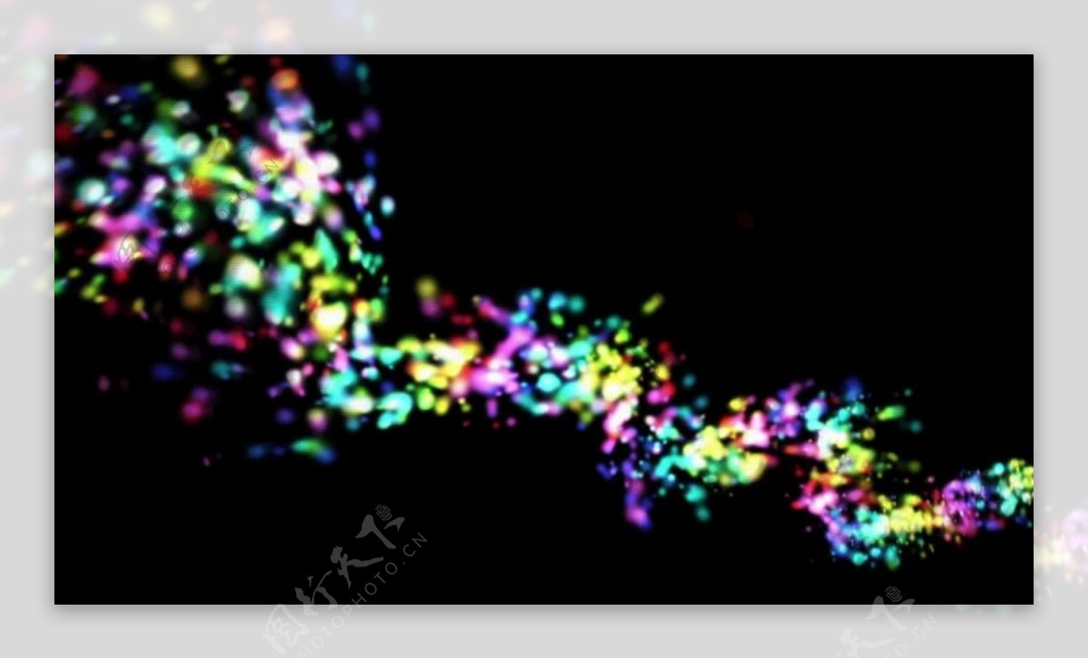 彩色颗粒光团光带光效视频素材