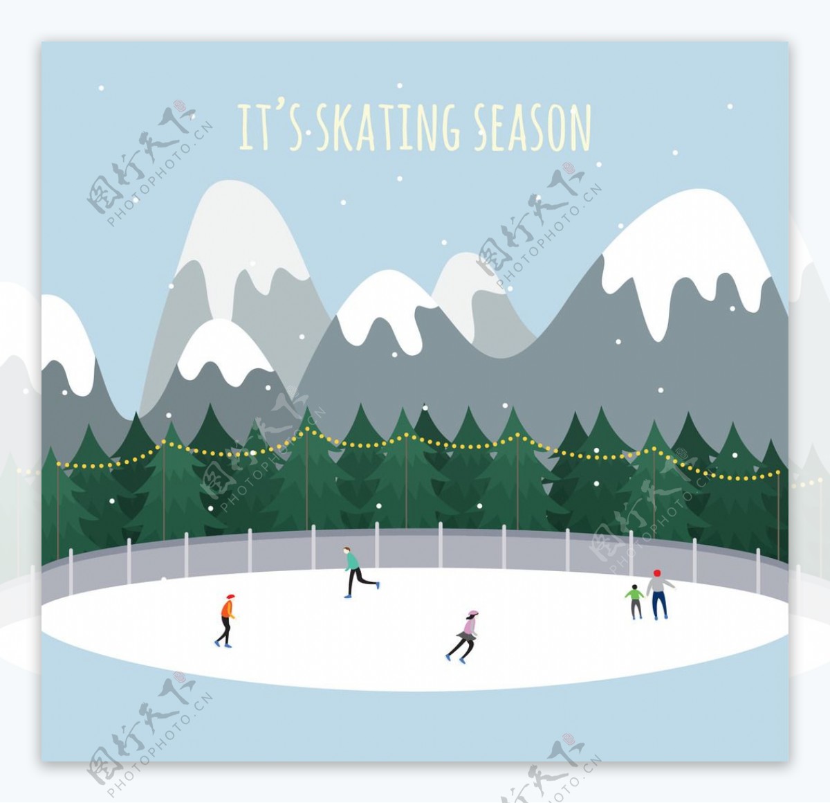 冬季滑冰运动