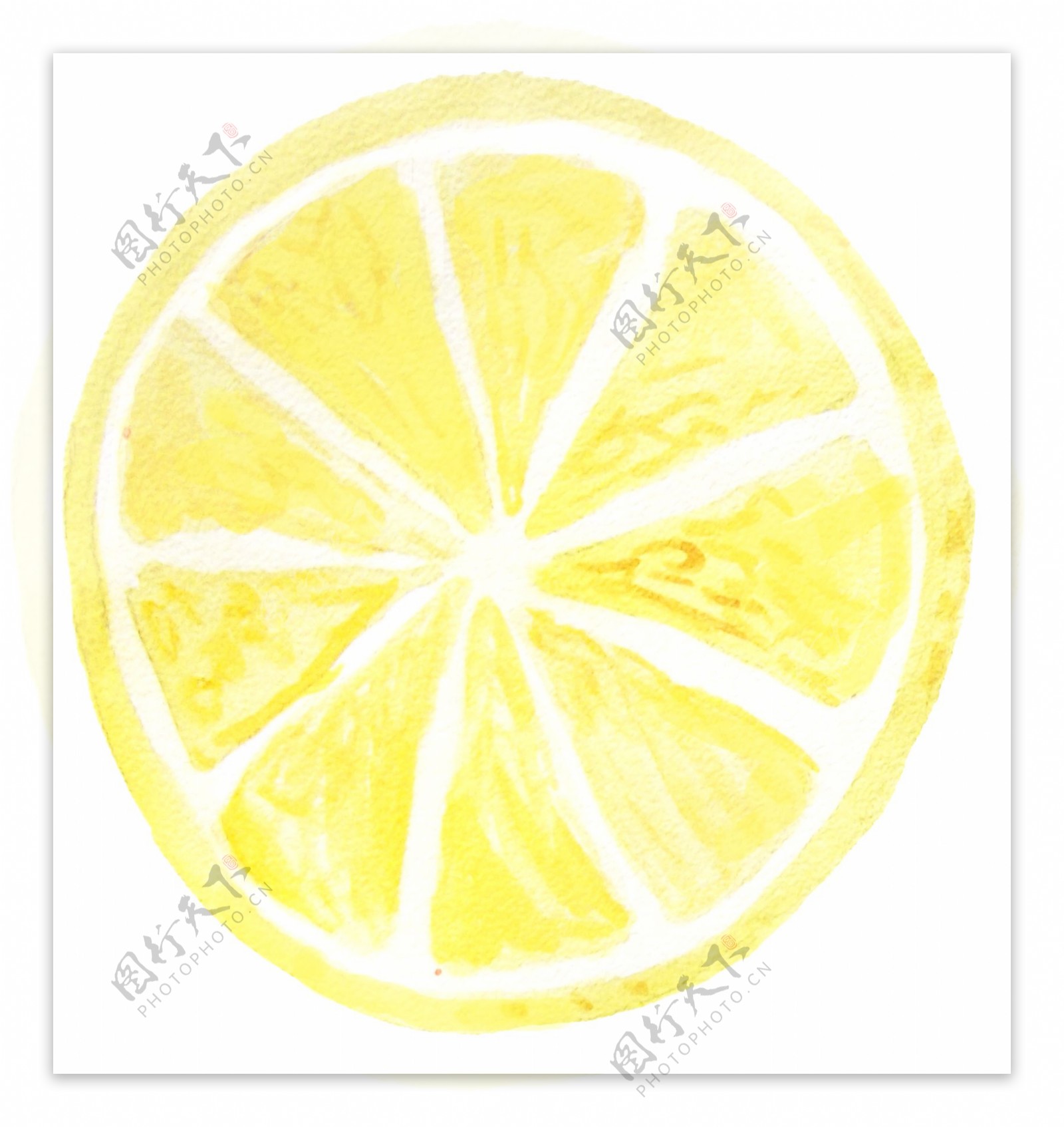 黄色可爱小柠檬透明素材